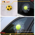 2016 New Baseball Basketball Football Hits Window Broken Glass Crack 3D Tennis Car Sticker